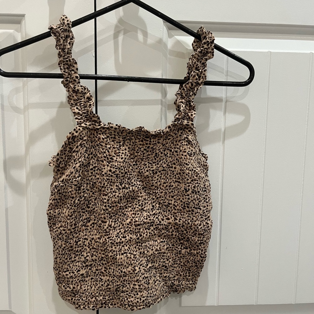 Leopard printed Abercrombie and Fitch top size M